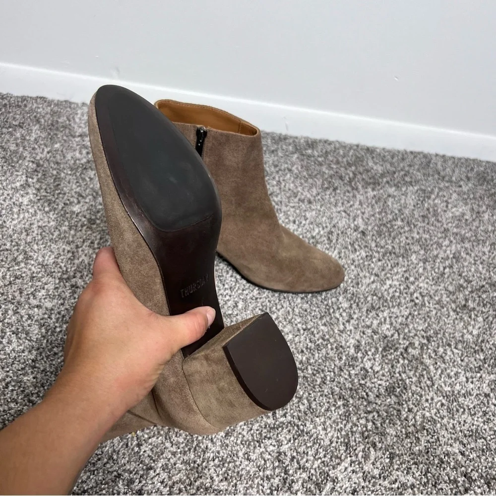 Thursday Everyone Block Heel Suede Ankle  Boots - Picture 5 of 8